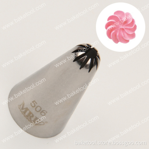 Stainless steel304 cake decorating closed star icing nozzle #506